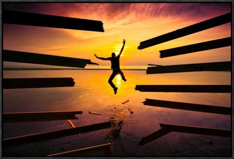 "Freedom" Framed Canvas Giclee by Christophe Kiciak, 31x21"