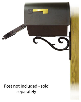 Berkshire Mailbox With Newspaper Tube & Sorrento Front Mailbox Mounting Bracket