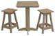 Poly Lumber Bistro Set, Weatherwood, Square