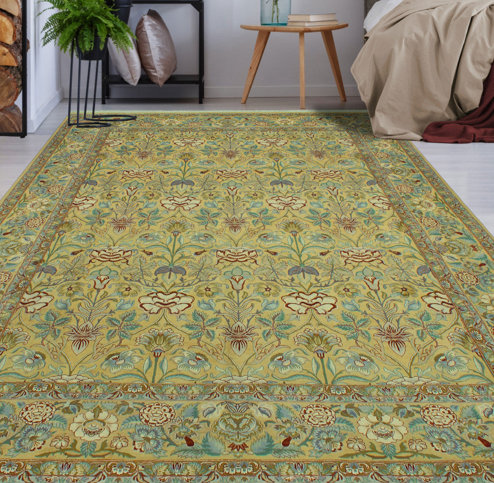 Pak-Persian Summer Light Gold/Gray Rug, 8'11x12'2