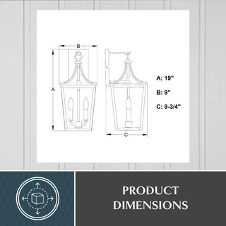 Vaxcel Lighting T0776 Uptown 13" Tall Outdoor Wall Sconce - Matte Black