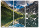 "Reflection of Mountain Peaks" Art Print Canvas, 3 Panels, 36"x28"