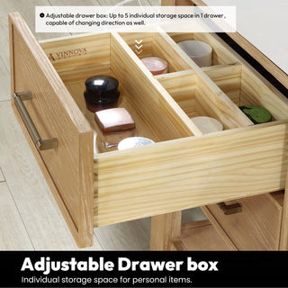 Vera Bath Vanity with Stone Top, Washed Ash Grey, 48", Single Vanity, No Mirror