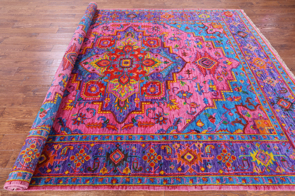 Heriz Serapi Hand-Knotted Wool Rug 8' 1" X 10' 7" - Q13704