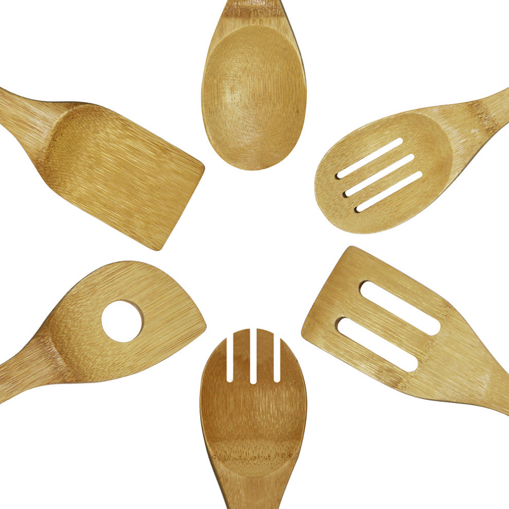 Oceanstar 6 Piece Bamboo Cooking Utensil Set