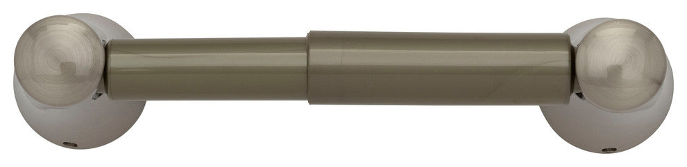 Column Bathroom Accessory Kit With Expandable Roll Paper Holder, Satin