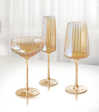 Modern Amber All Purpose 17 oz. Wine Glasses, Set/4