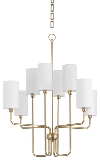 Quorum International 698-8 Charlotte 8 Light 30"W Chandelier - Aged Brass