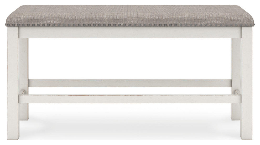 Robbinsdale Antique White 49" Counter Height Dining Bench