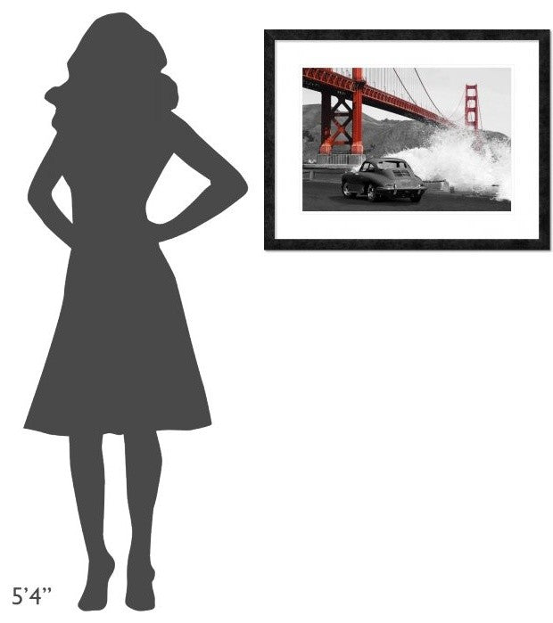 "Under the Golden Gate Bridge, San Francisco (BW)"  by Gasoline Images, 32x24"