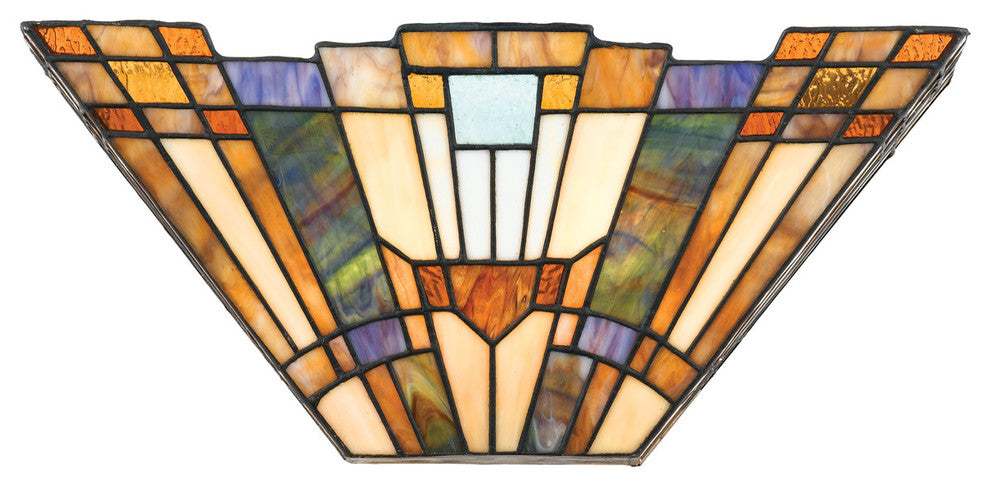 Quoizel TFIK8802 Two Light Wall Sconce, Blue, Honey, Amber Finish