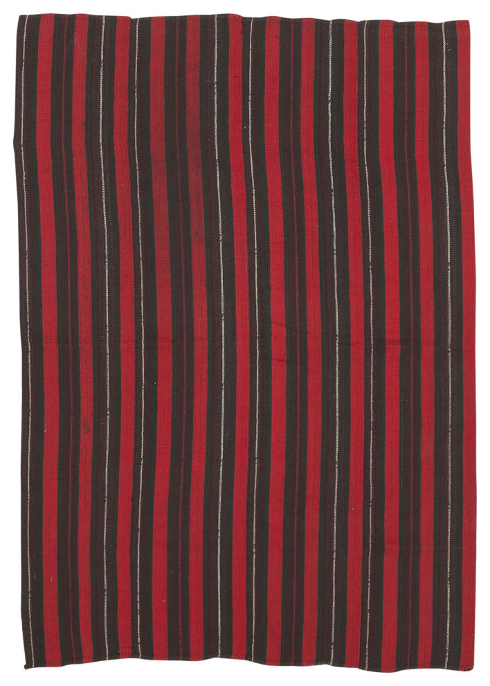 Rug N Carpet - Handwoven Turkish 4' 7'' x 6' 6'' One-of-a-Kind Kilim Rug
