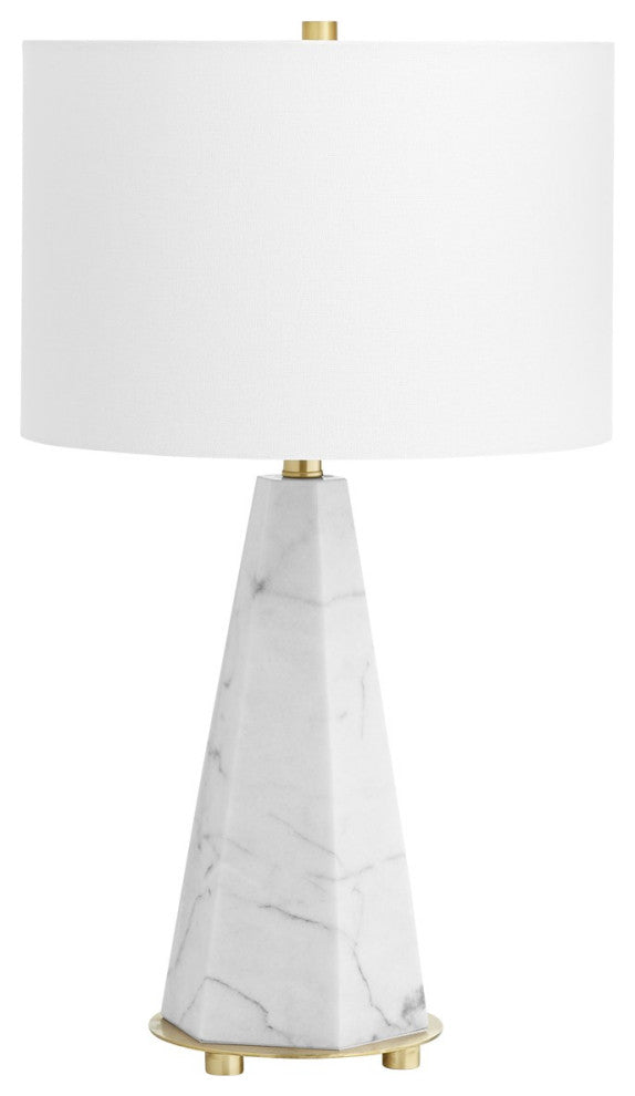 Cyan Opaque Storm Table Lamp 11217, White