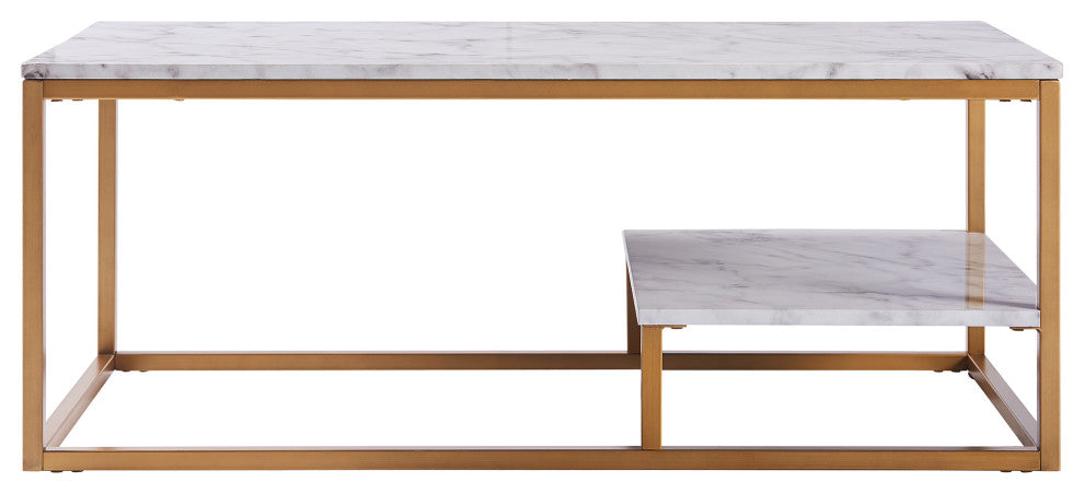 Marmo Coffee Table with Faux Marble Top