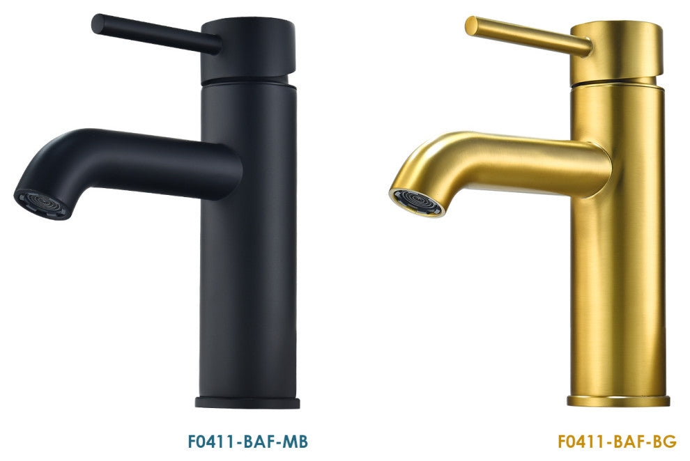 Tubize Single Hole Single-Handle Bathroom Faucet, Brushed Gold