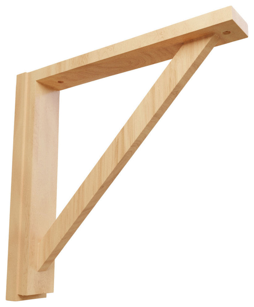 2 1/2"W x 14 3/4"D x 14 1/4"H Traditional Shelf Bracket, Red Oak