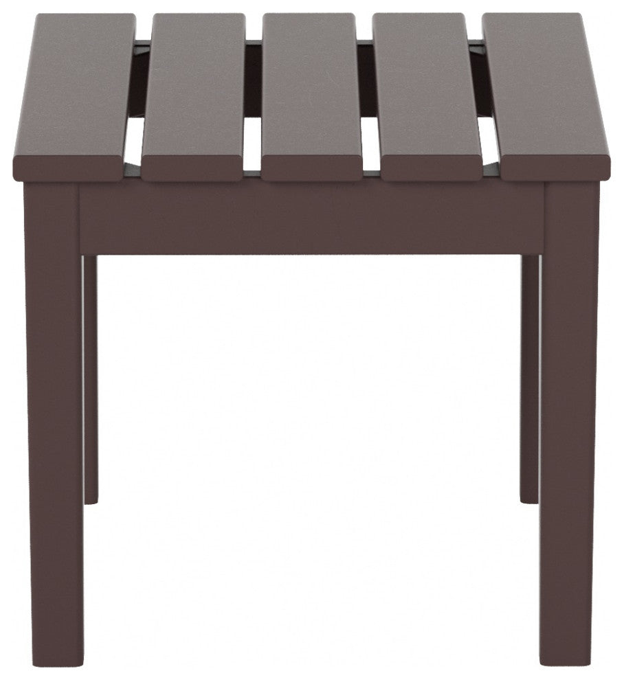 WestinTrends 3PC Outdoor Patio Adirondack Rocking Chair, Side Table Set, Dark Brown