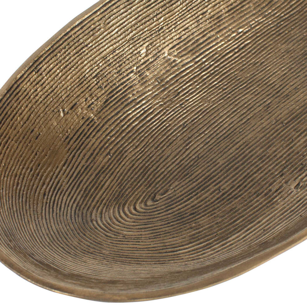 Uttermost Stratum Oval Brass Bowls Set of 2