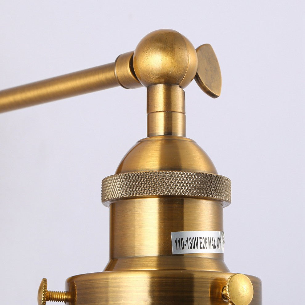1-Light Industrial Wall Sconce With Cone Shade Metal