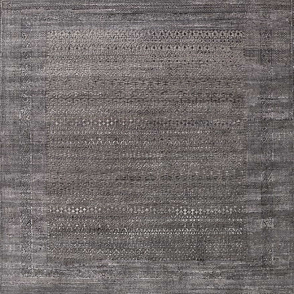 Ahgly Company Indoor Square Mid-Century Modern Area Rugs, 5' Square