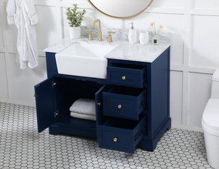 Home Living 22" Farmhouse Blue-Light Bathroom Vanity