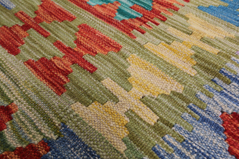 Reversible Wool On Wool Kilim Flat Weave Rug 11' 9" X 16' 6" - Q12539