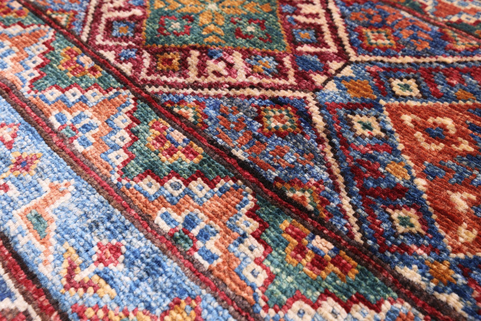 2' 7" X 6' 8" Runner Hand Knotted Tribal Persian Gabbeh Wool Rug - Q12333