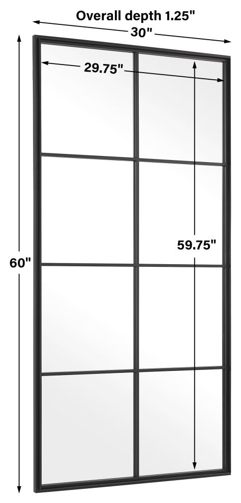 Uttermost Rousseau Iron Window Mirror