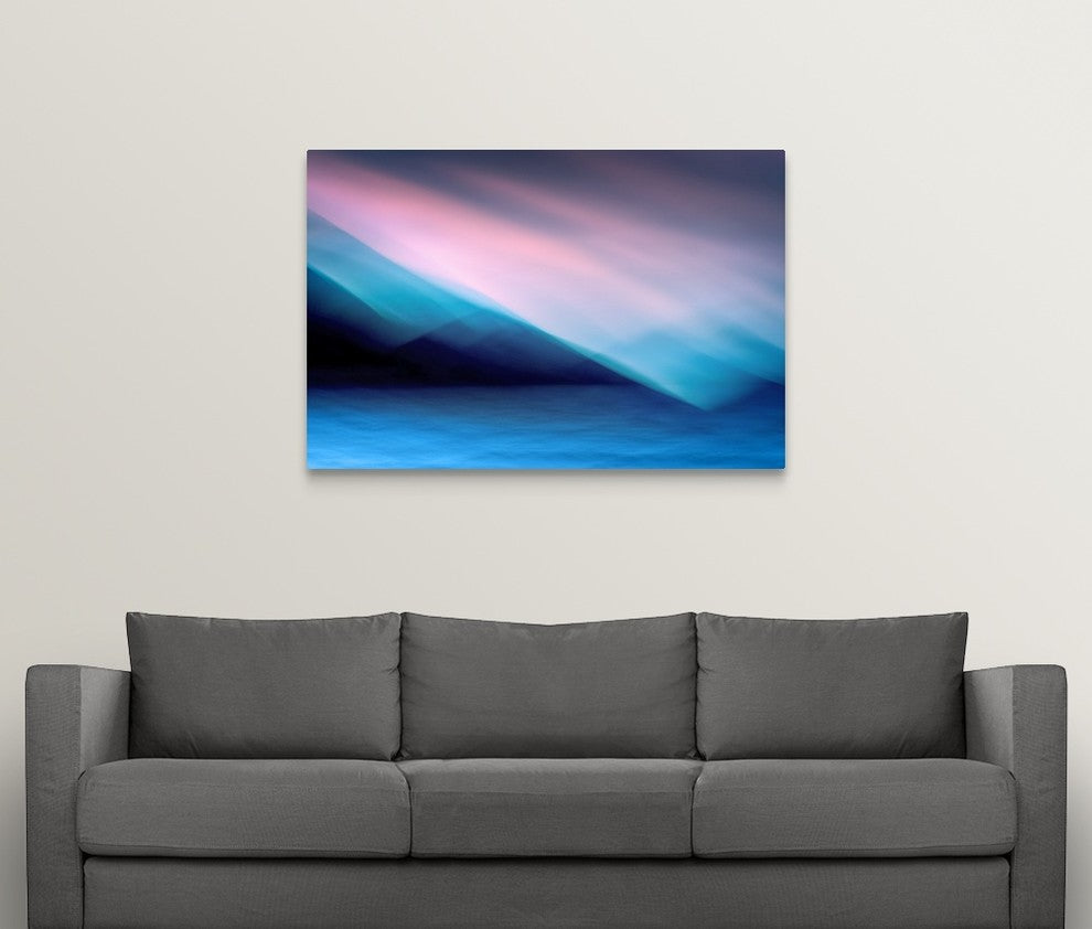 "Slocan Lake At Sunset VII" Wrapped Canvas Art Print, 48"x32"x1.5"
