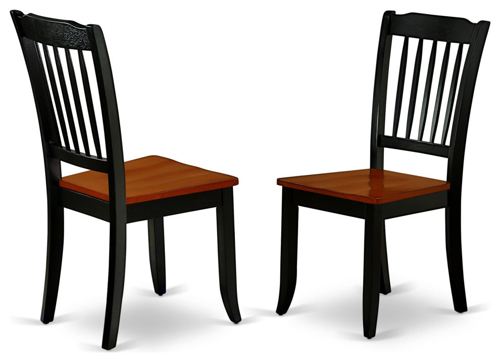 5-Piece Round 36" Table and 4 Vertical Slatted Chairs