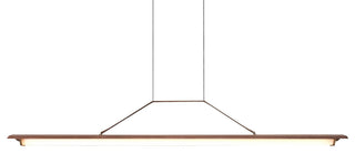 Penna 64 LED Pendant, Brushed Brass/Dark Stained Walnut, 227v