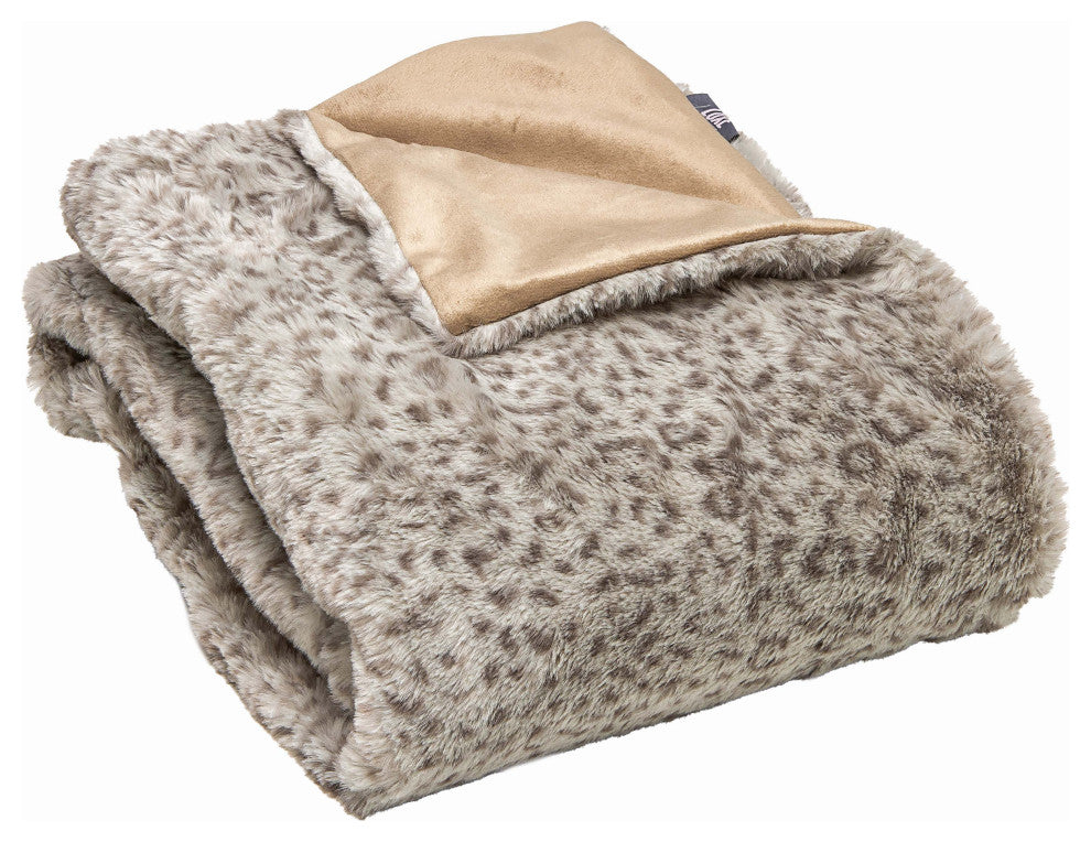 Limited Faux Fur Throw 50"x60", Lynx