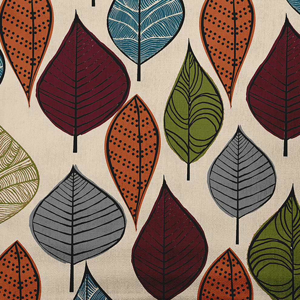 18" x 18" Autumn Leaves Decorative Throw Pillow, Pomegranate