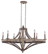 Coronado 24"x25" 8-Light Rustic Lodge Large Chandeliers by Kalco