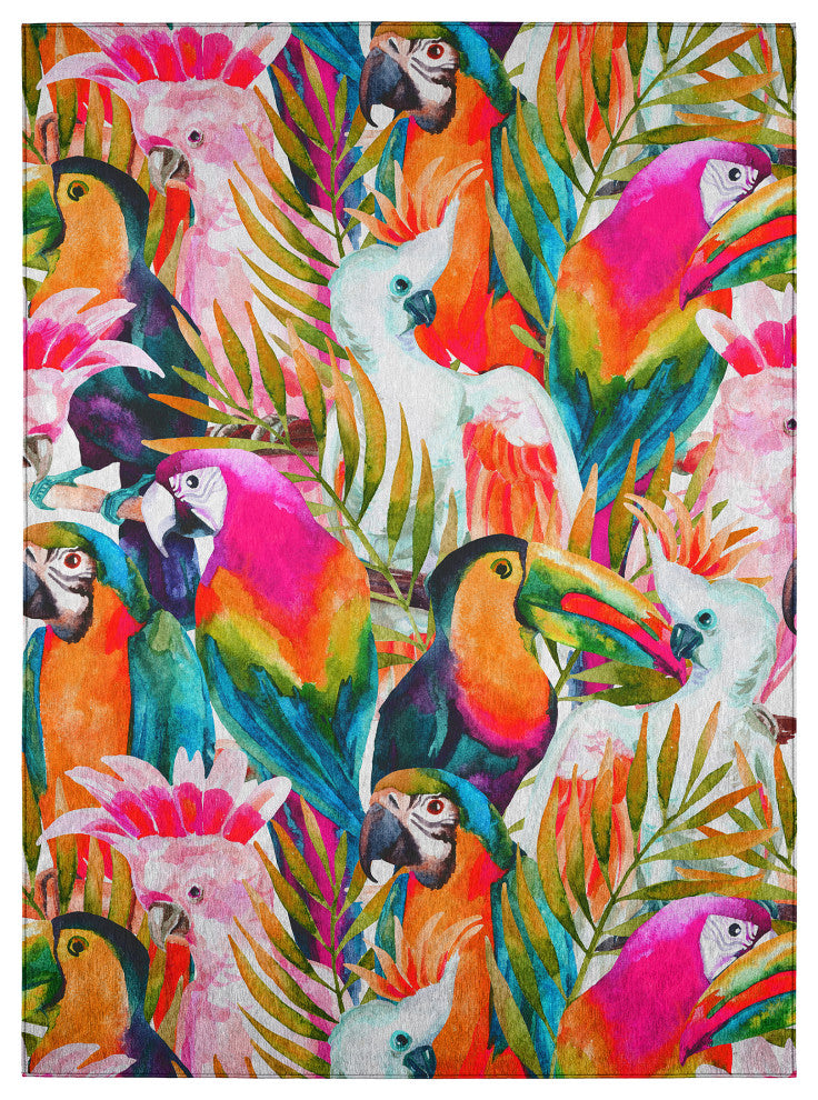 Indoor/Outdoor Tropics TC5 Confetti Machine Washable 3' x 5' Rug