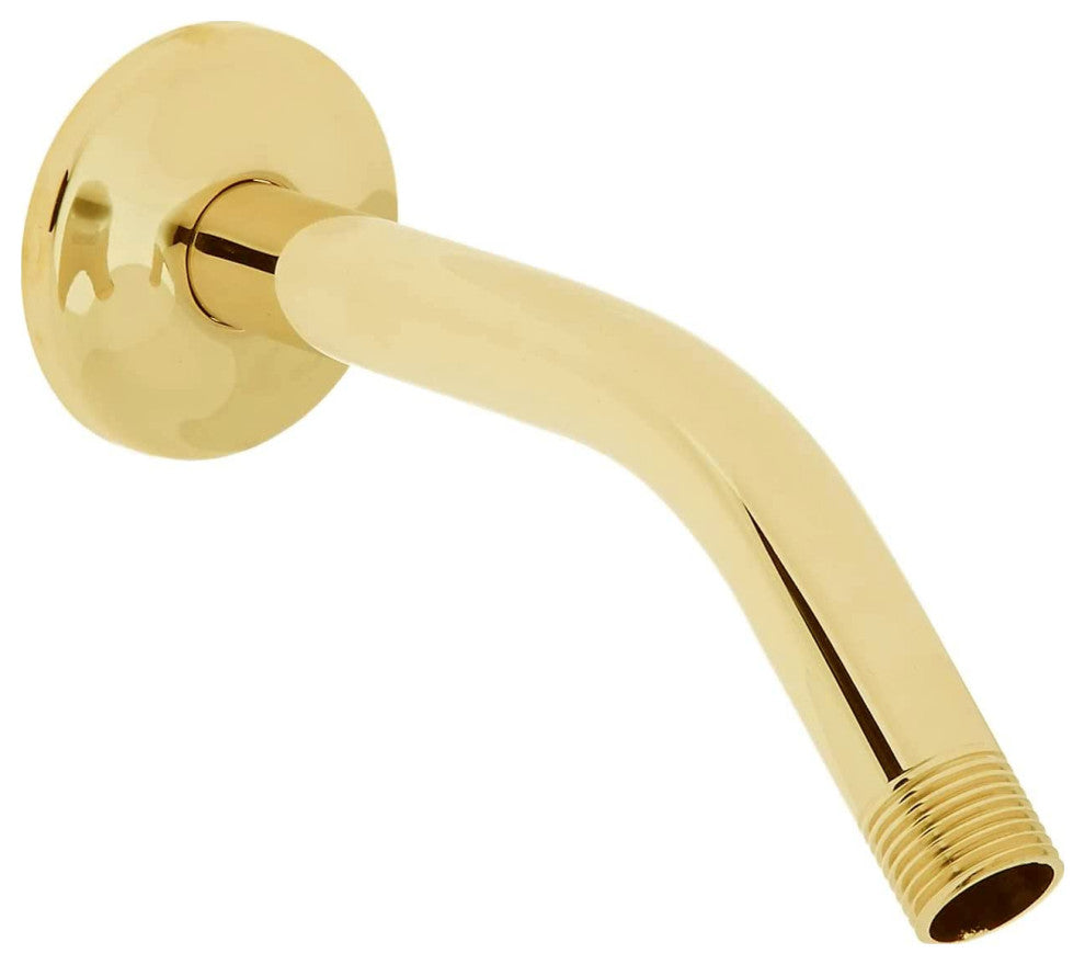 Shower Arm, Polished Brass, 8"
