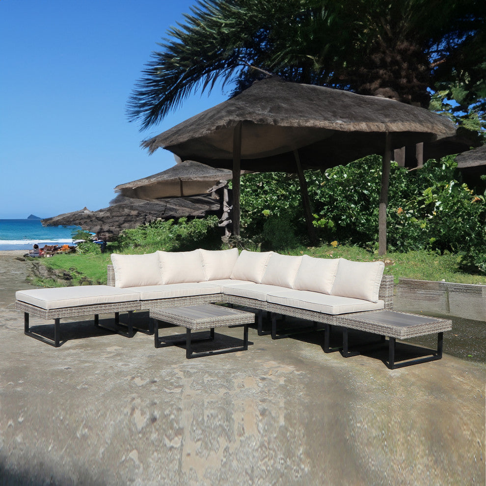 Outdoor Corner Patio Sectional and Tables