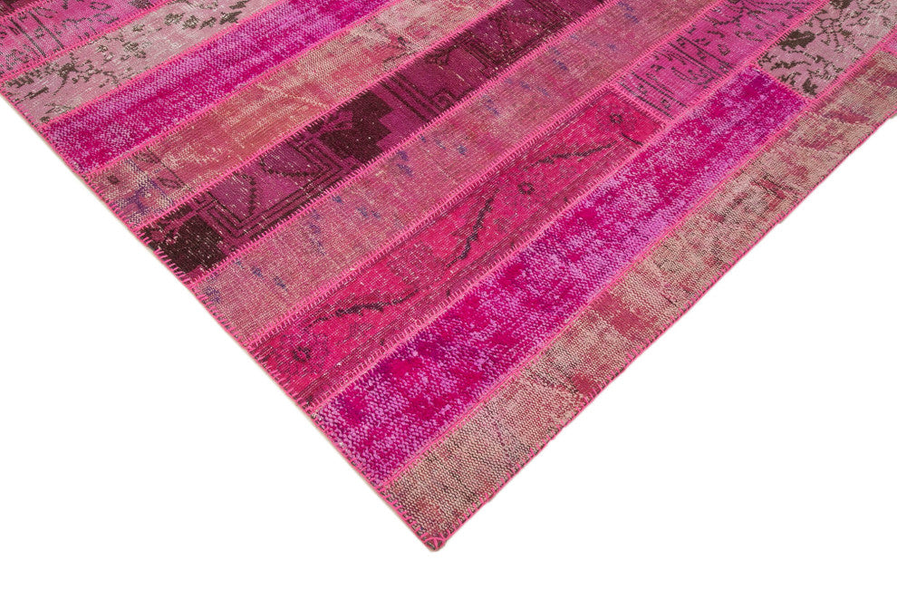 Rug N Carpet - Handwoven Turkish 6' 9" x 10' 0" Contemporary Patchwork Area Rug