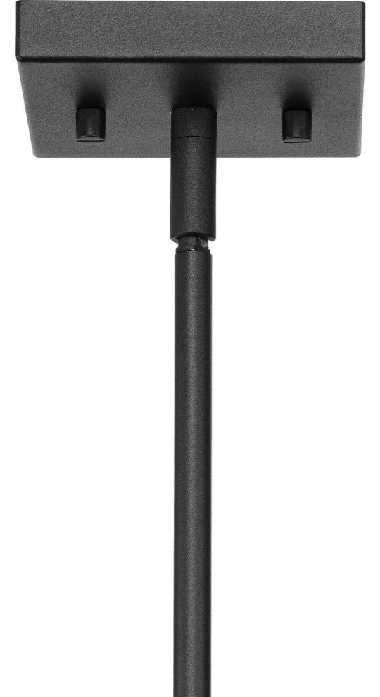 Bradshaw Collection 1-Light Textured Black Clear Glass Outdoor Hanging Lantern
