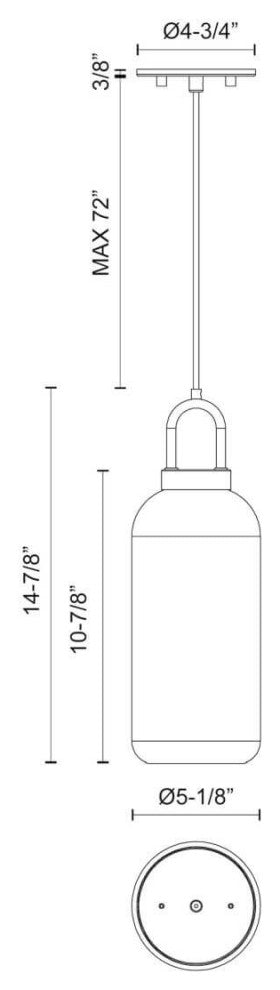 Alora Mood Soji 1 Light 5" Mini Pendant, Brushed Nickel With Opal Glass