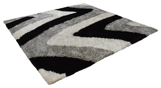 HAND TUFTED SHAG POLYESTER ECO-FRIENDLY AREA RUGS -Multicolor,Contemporary