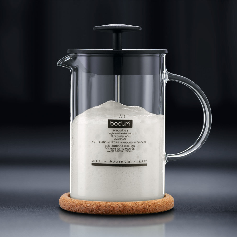 Bodum Latteo Milk Frother With Glass Handle, 0.25 L, 8 Oz