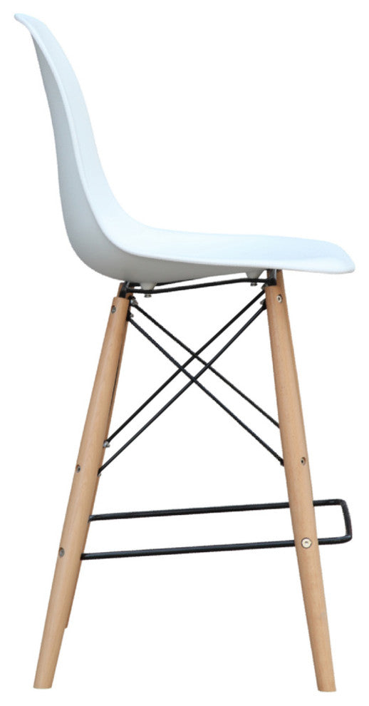 Modern Classics Woodleg Counter Chair Square Base, White