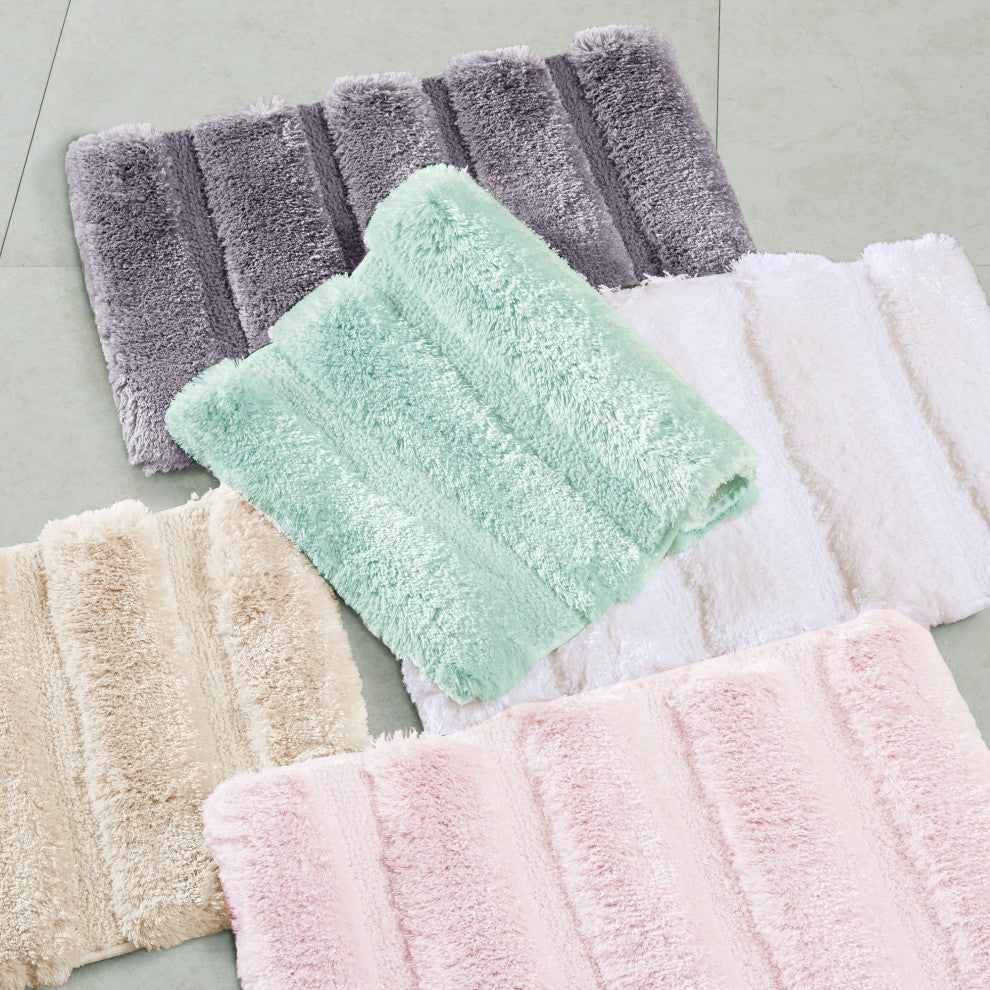 Madison Park Tufted Pearl Channel Rug, Seafoam