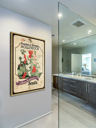 "Flower Packet Hollyhock" Painting Print on Canvas