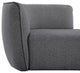 Hilton Boucle Fabric Upholstered Chaise Lounge, Grey
