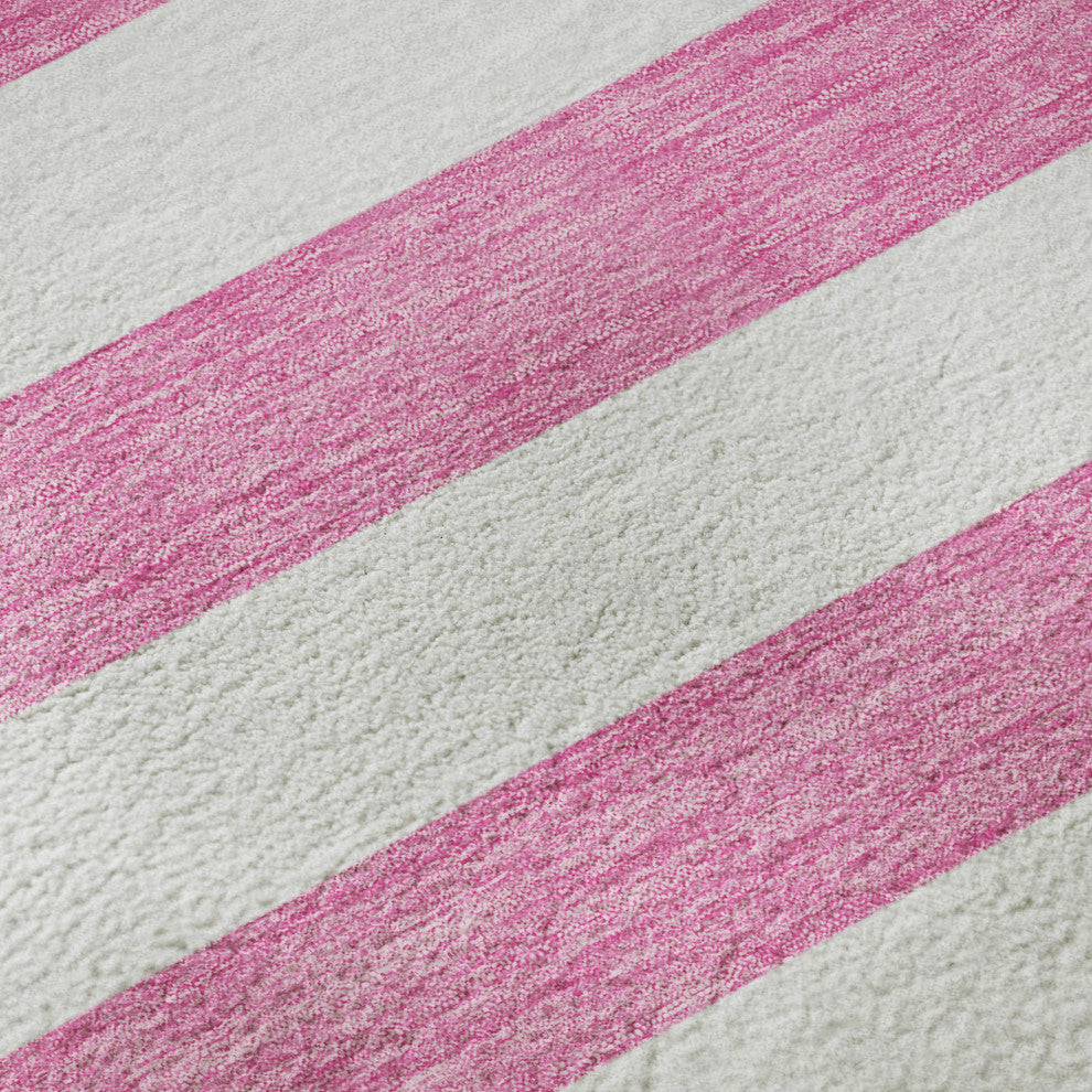 Premium Machine Washable Mayfield AMF528 Pink 5' x 7'6" Rug