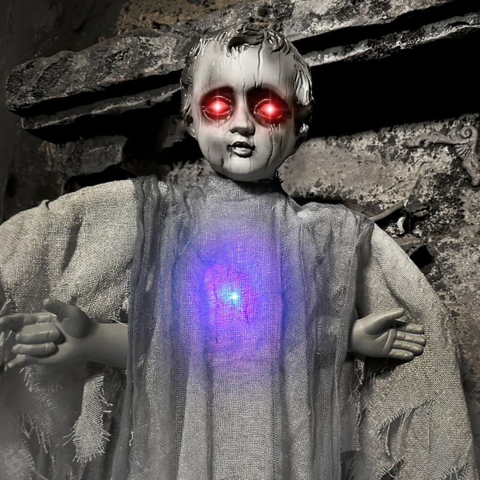 Animatronic Haunted Angel, Lights and Sound