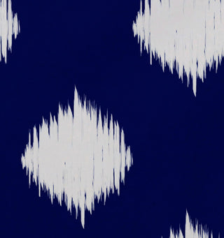 Ikat Dot Geometric Print Placement, Blue Suede, Set of 4