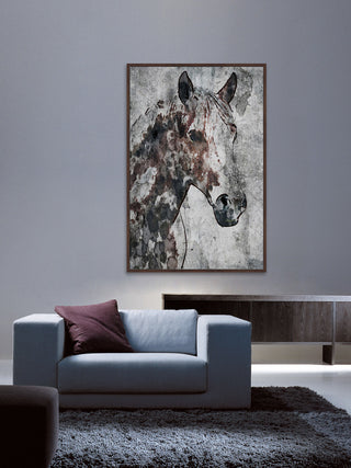 "Ranch Horse" Floater Framed Painting Print on Canvas, 24"x36"